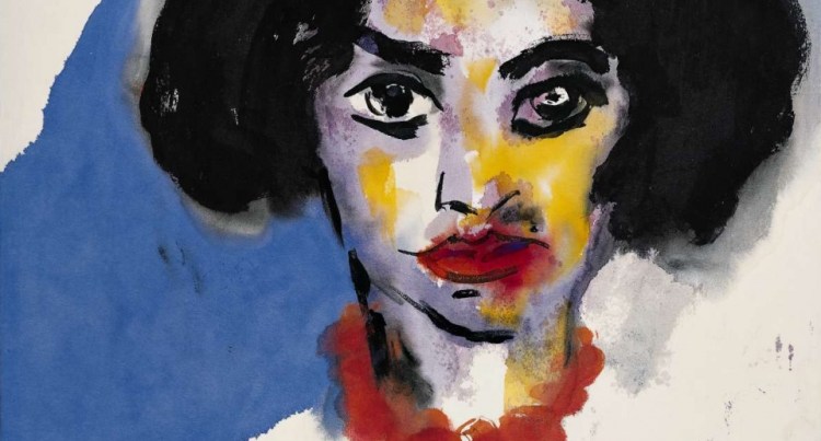 A_Po173_Frau T. mit roter Kette_Tafel